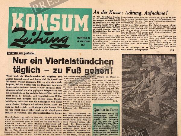 Konsum Zeitung, 19.10.1961 bis 25.10.1961