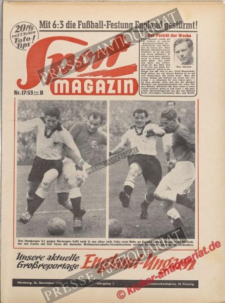 Sportmagazin Nr. 17B, 26.11.1953 bis 02.12.1953