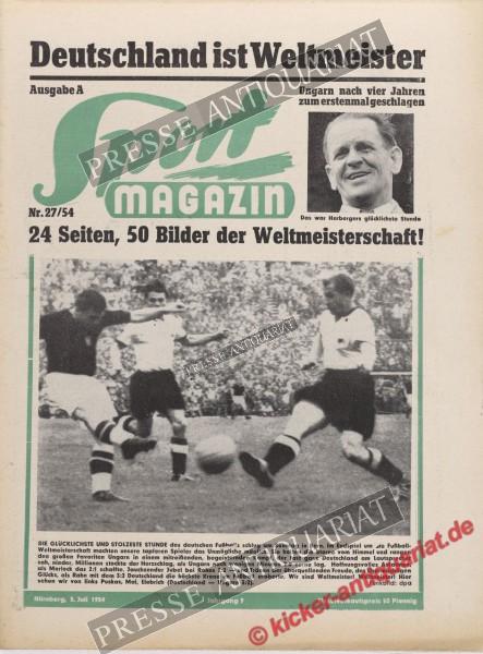 Sportmagazin Nr. 27A, 05.07.1954 bis 11.07.1954