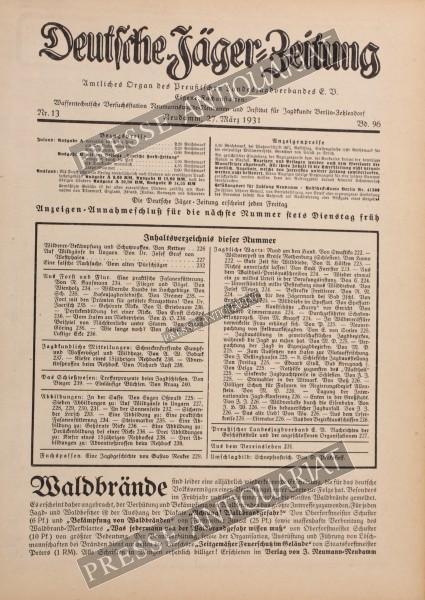 Deutsche Jäger Zeitung, 27.03.1931 bis 02.04.1931