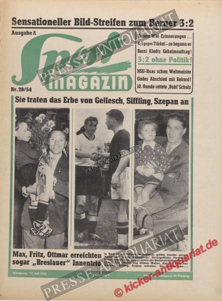 Sportmagazin Nr. 28A, 12.07.1954 bis 18.07.1954