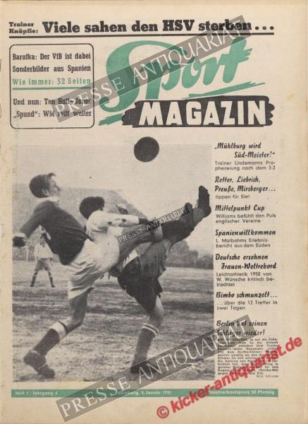 Sportmagazin Nr. 1, 03.01.1951 bis 09.01.1951