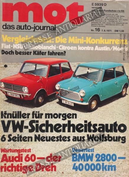 Mot Auto Journal, 07.08.1971 bis 20.08.1971