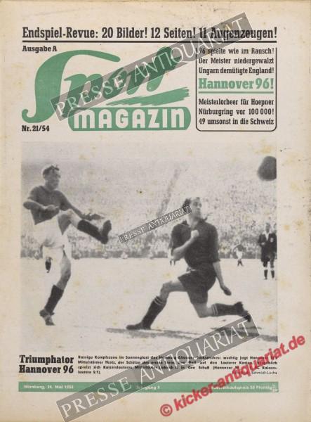 Sportmagazin Nr. 21A, 24.05.1954 bis 30.05.1954