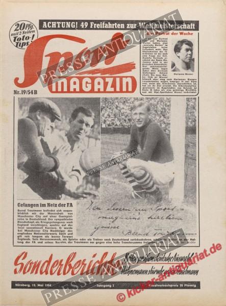 Sportmagazin Nr. 19B, 13.05.1954 bis 19.05.1954