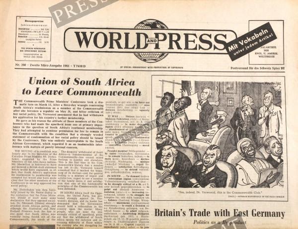 World and Press, 15.03.1961 bis 28.03.1961