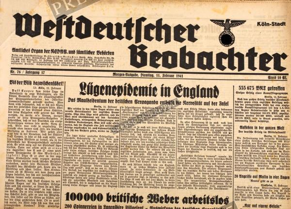 Westdeutscher Beobachter, 11.02.1941