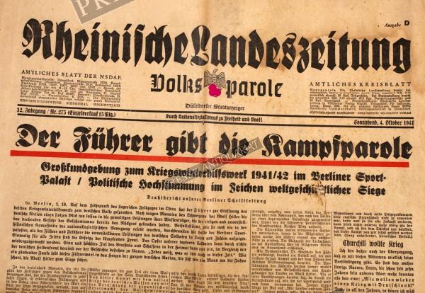 Rheinische Landeszeitung, 04.10.1941