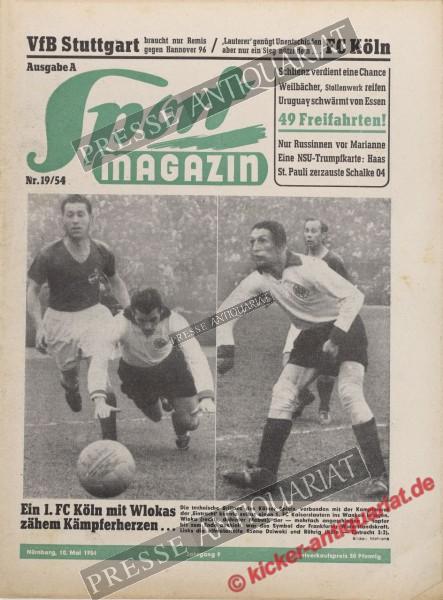 Sportmagazin Nr. 19A, 10.05.1954 bis 16.05.1954