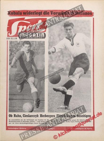 Sportmagazin Nr. 13B, 27.03.1958 bis 02.04.1958