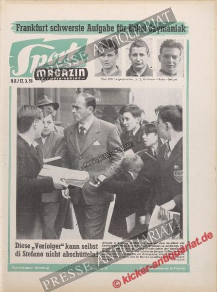 Sportmagazin Nr. 11A, 17.03.1958 bis 23.03.1958