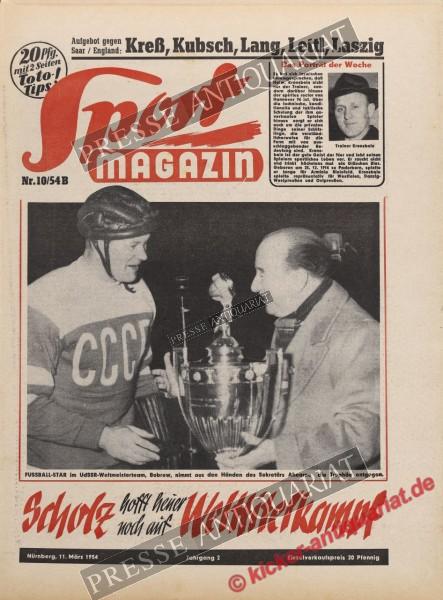 Sportmagazin Nr. 10B, 11.03.1954 bis 17.03.1954