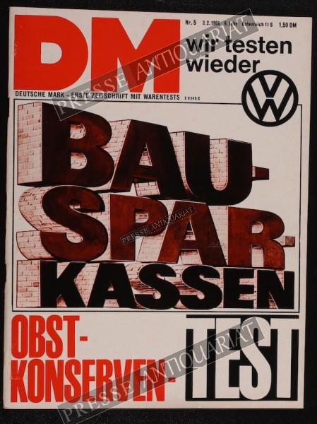 DM Die Deutsche Mark Zeitschrift mit dem Warentest, 03.02.1966 bis 09.02.1966