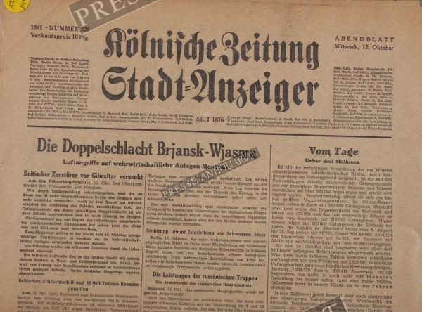 Kölnische Zeitung Abendblatt, 15.10.1941