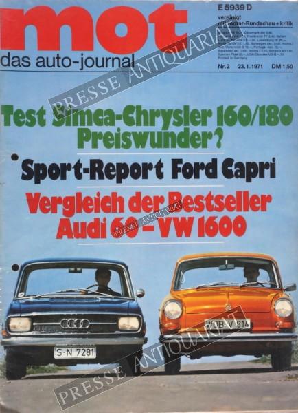 Mot Auto Journal, 23.01.1971 bis 05.02.1971