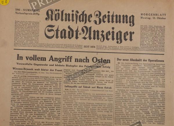 Kölnische Zeitung Morgenblatt, 13.10.1941