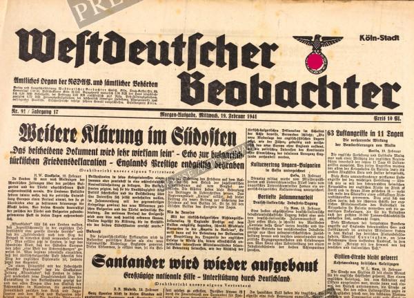 Westdeutscher Beobachter, 19.02.1941