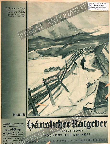 Häuslicher Ratgeber, 26.01.1931 bis 01.02.1931