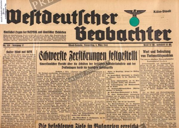 Westdeutscher Beobachter Abend Ausgabe, 06.03.1941