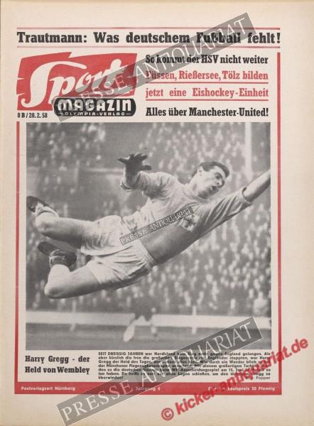 Sportmagazin Nr. 8B, 20.02.1958 bis 26.02.1958