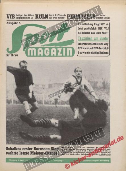 Sportmagazin Nr. 14A, 05.04.1954 bis 11.04.1954