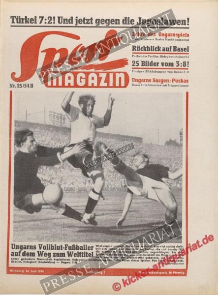 Sportmagazin Nr. 25B, 24.06.1954 bis 30.06.1954