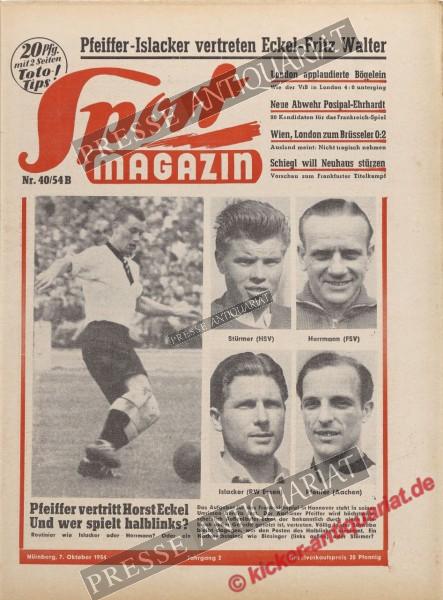 Sportmagazin Nr. 40B, 07.10.1954 bis 13.10.1954