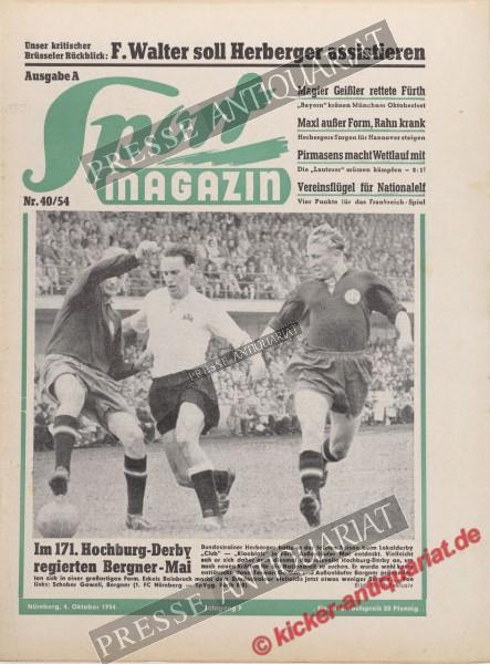 Sportmagazin Nr. 40A, 04.10.1954 bis 10.10.1954