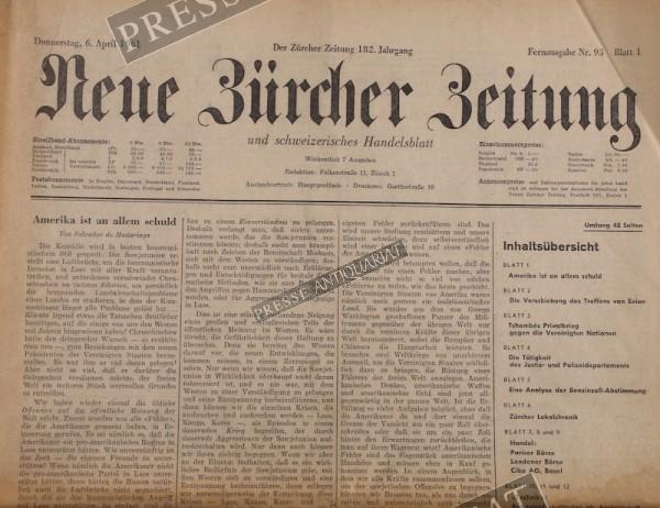 Neue Zürcher Zeitung, 06.04.1961