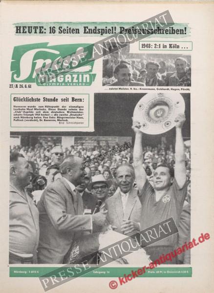 Sportmagazin Nr. 27A, 26.06.1961 bis 02.07.1961