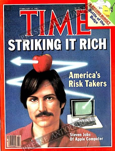 Time Magazin 15. February 1982 with Steve Jobs, Striking It Rich: America's Risk Takers Steven Jobs of Apple Computer