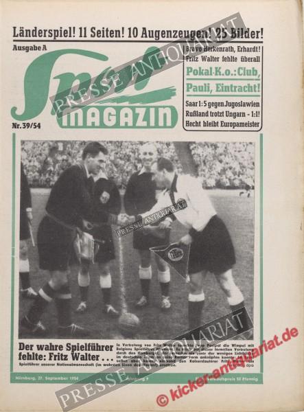 Sportmagazin Nr. 39A, 27.09.1954 bis 03.10.1954