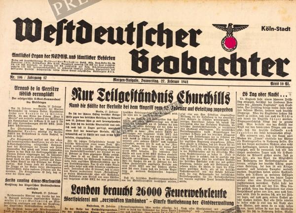 Westdeutscher Beobachter, 27.02.1941