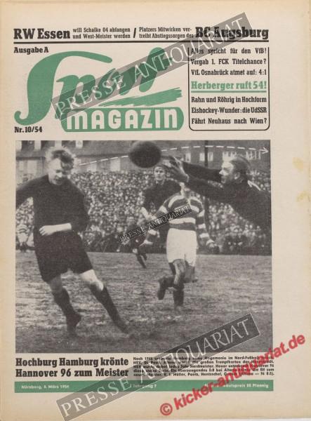 Sportmagazin Nr. 10A, 08.03.1954 bis 14.03.1954