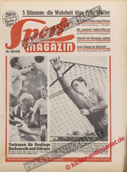 Sportmagazin Nr. 38B, 23.09.1954 bis 29.09.1954