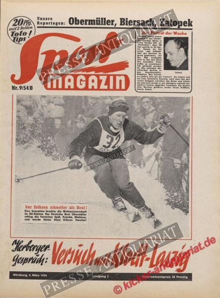 Sportmagazin Nr. 9B, 04.03.1954 bis 10.03.1954