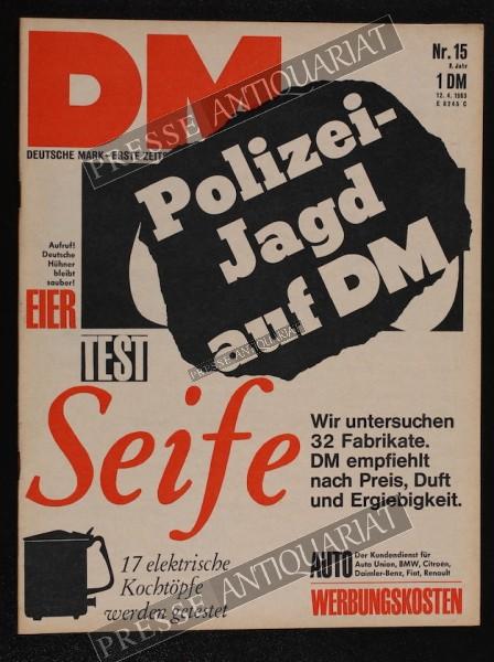 DM Die Deutsche Mark Zeitschrift mit dem Warentest, 12.04.1963 bis 18.04.1963