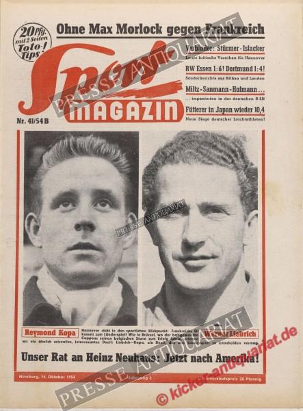 Sportmagazin Nr. 41B, 14.10.1954 bis 20.10.1954