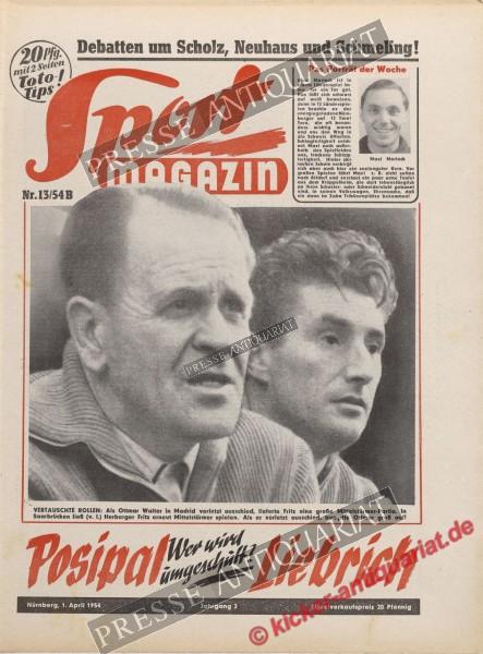 Sportmagazin Nr. 13B, 01.04.1954 bis 07.04.1954