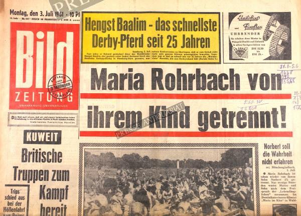 Bild Zeitung, 03.07.1961