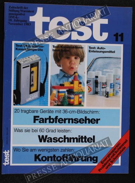 Test Zeitung der Stiftung Warentest, 01.11.1983 bis 30.11.1983