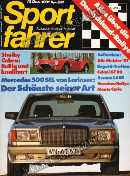 Sportfahrer Zeitschrift, 01.12.1981 bis 31.12.1981