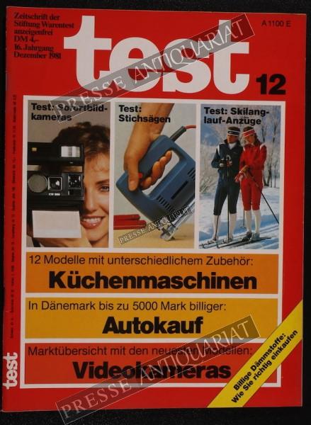 Test Zeitung der Stiftung Warentest, 01.12.1981 bis 31.12.1981