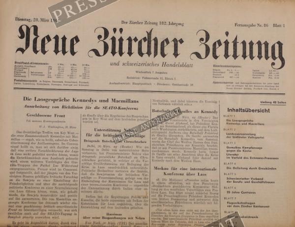 Neue Zürcher Zeitung, 28.03.1961