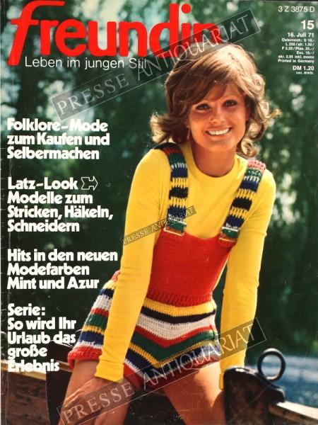 Freundin Modemagazin, 16.07.1971 bis 29.07.1971