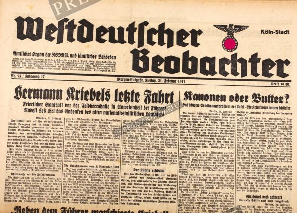 Westdeutscher Beobachter, 21.02.1941