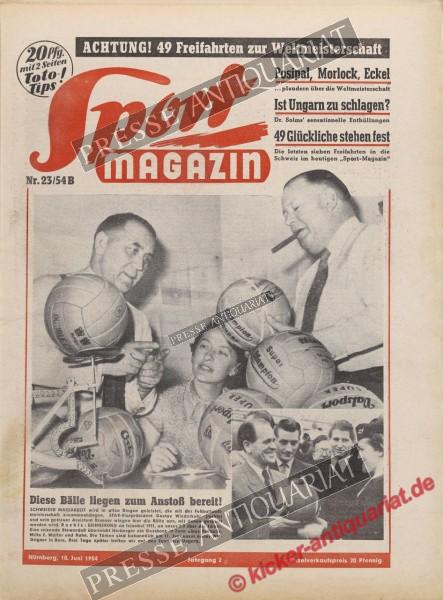 Sportmagazin Nr. 23B, 10.06.1954 bis 16.06.1954