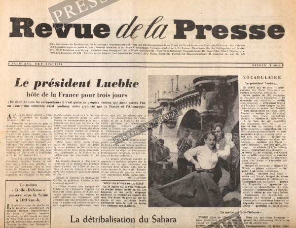 Revue de la Presse, 01.07.1961 bis 31.07.1961