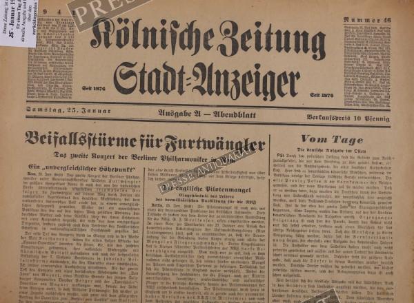 Kölnische Zeitung, 25.01.1941