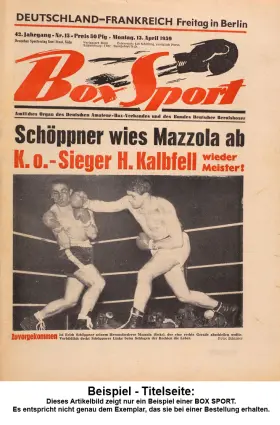 Box Sport, 27.12.1960 bis 02.01.1961